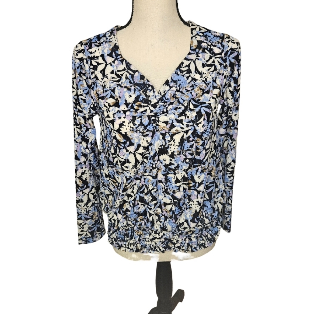 Emaline Flower Long Sleeve Blouse